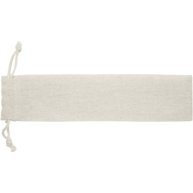 Logotrade promotional item picture of: Root 5-piece stainless steel and beech wood cutlery set