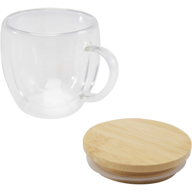 Logotrade promotional giveaway picture of: Lenora 250 ml glass cup with bamboo lid