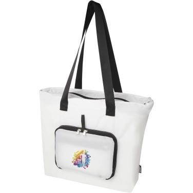Logo trade promotional giveaway photo of: EcoFold RPET foldable tote bag 16L