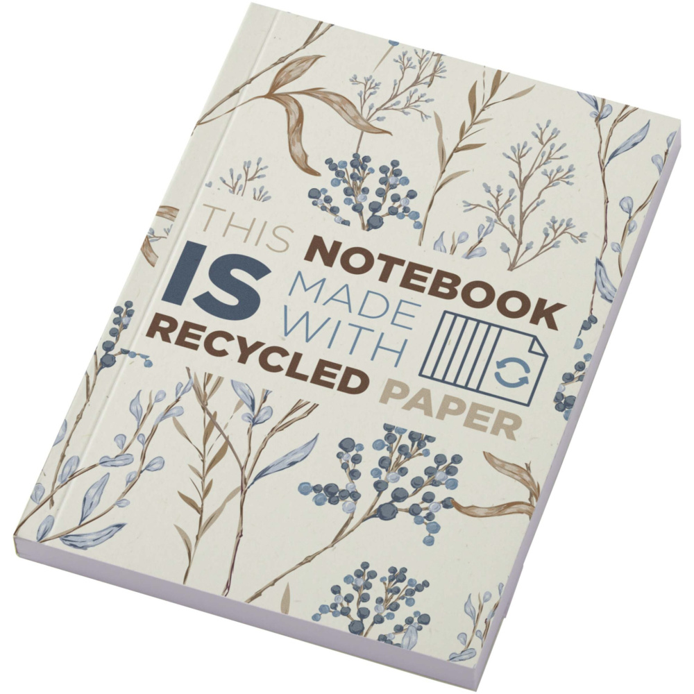 Logo trade promotional gifts picture of: Novella Austen A6 recycled soft cover notebook - 100 sheets