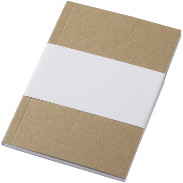 Logo trade corporate gifts picture of: Novella Austen A6 recycled soft cover kraft notebook - 50 sheets