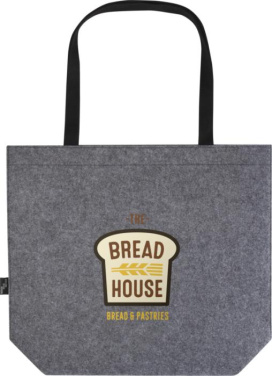 Logo trade promotional gifts image of: Felta GRS recycled felt gusset tote bag 20L