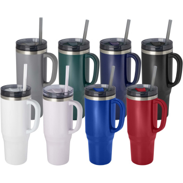 Logotrade promotional merchandise image of: Melbourne 1200 ml RCS certified insulated tumbler with straw