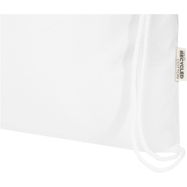 Logo trade corporate gifts image of: Oregon Blend 140 g/m² GRS recycled drawstring bag 5L