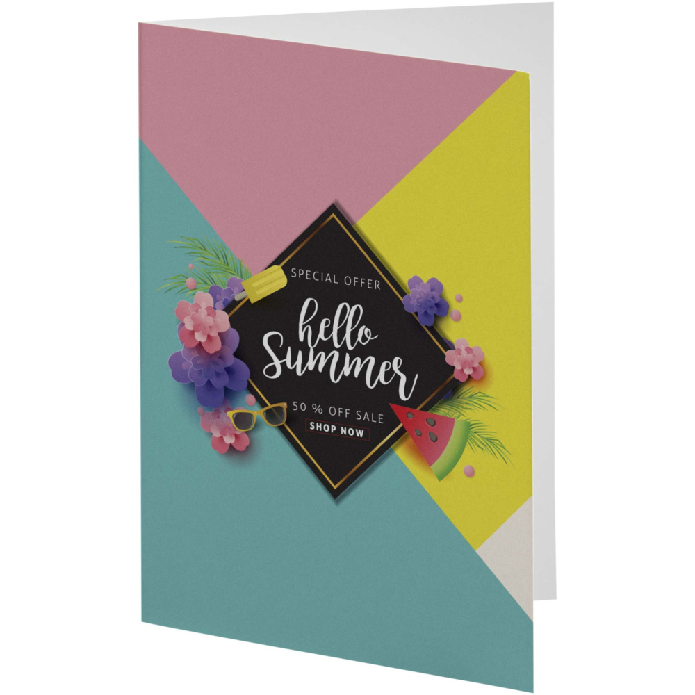 Logo trade promotional giveaways image of: Herald A6 greeting card