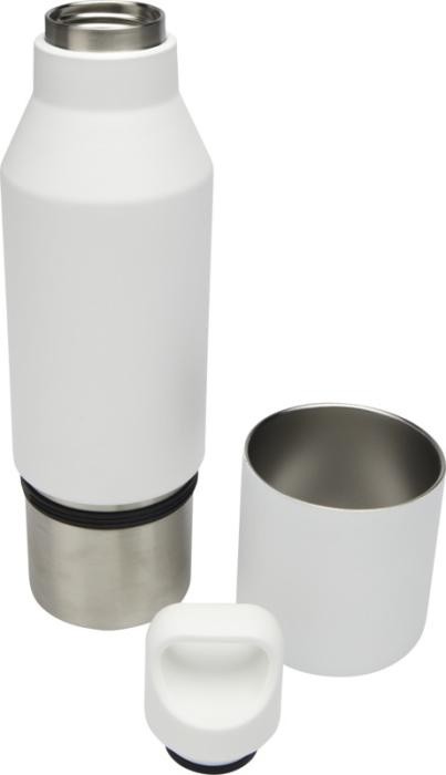 Logotrade business gift image of: Odessy 600 ml RCS certified recycled stainless steel insulated bottle with 300 ml cup