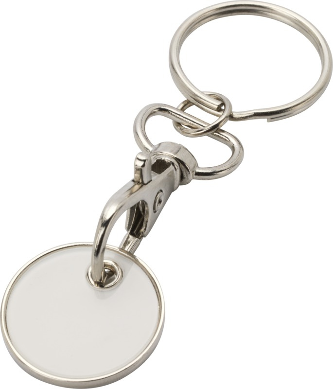 Logo trade promotional merchandise image of: Rory keyring with trolley coin