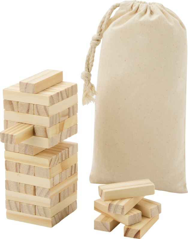 Logo trade promotional merchandise picture of: Jumble wooden toppling tower game