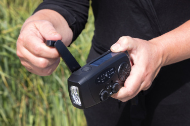 Logo trade promotional item photo of: RescueWave RCS recycled plastic emergency radio