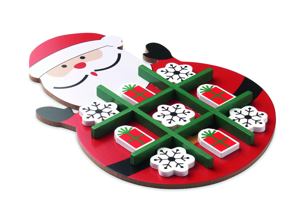 Logo trade promotional gift photo of: Christmas wooden tic tac toe