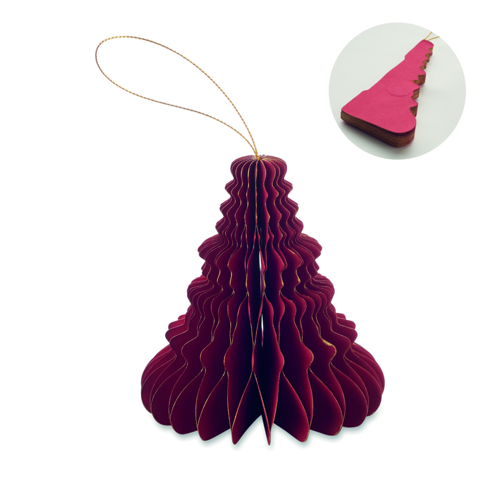 Logo trade promotional gift photo of: Christmas paper tree hanger