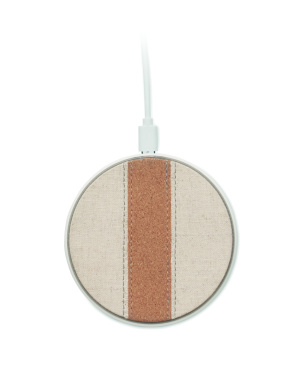 Logo trade promotional products picture of: Cork wireless charger 15W