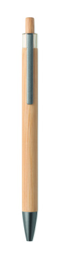 Logo trade corporate gifts image of: Push button bamboo pen