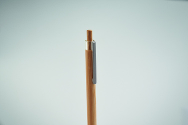 Logo trade promotional giveaway photo of: Push button bamboo pen