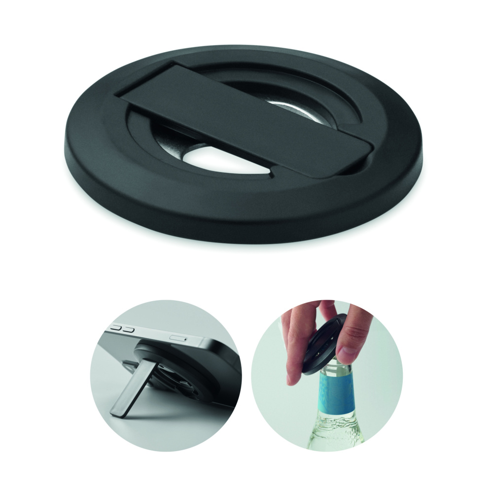 Logo trade promotional giveaways image of: Phone holder and bottle opener