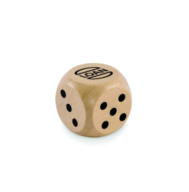 Logo trade promotional merchandise image of: Schima wooden dice 3cm dia