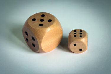 Logo trade promotional gifts picture of: Schima wooden dice 3cm dia
