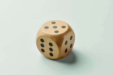 Logo trade promotional gift photo of: Schima wooden dice 5cm dia