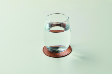 Logo trade promotional product photo of: Round coaster in PU