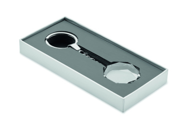 Logo trade promotional product photo of: Glass round award key ring