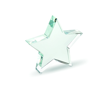 Logo trade promotional gifts image of: Glass star award