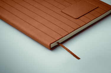 Logo trade promotional gifts picture of: A5 notebook in smokey PU
