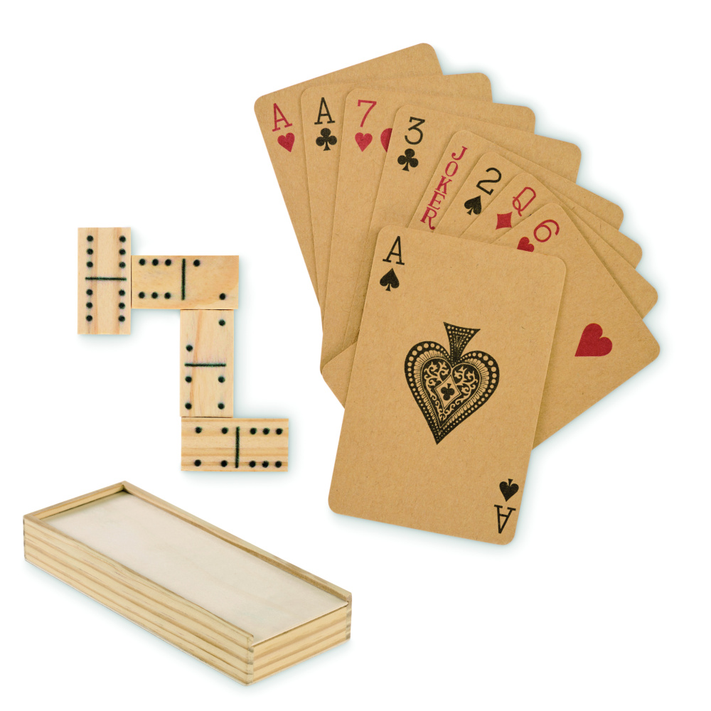 Logo trade promotional merchandise image of: Domino and cards set