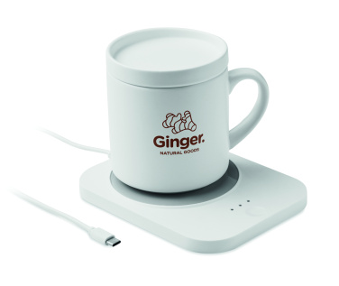 Logotrade promotional giveaway image of: Wireless charger mug warmer set