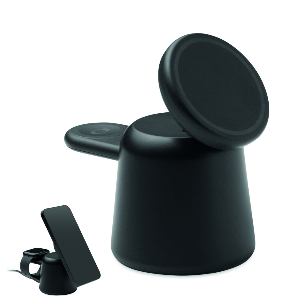 Logotrade corporate gift image of: 3 in 1 wireless charger 15W