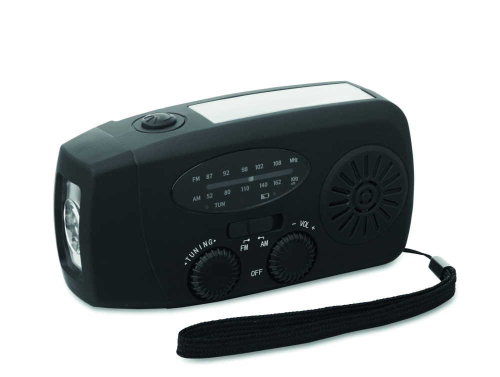 Logotrade promotional product image of: Portable radio SOS with LED torch
