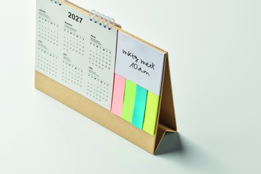 Logo trade corporate gifts image of: Desk calendar with memo pad