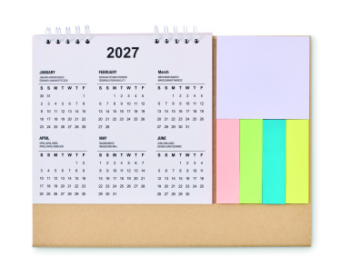 Logo trade promotional products image of: Desk calendar with memo pad
