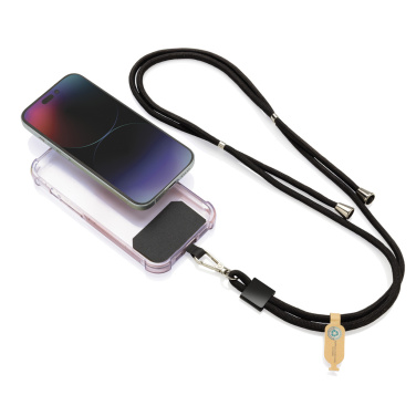 Logotrade promotional item picture of: CarryLoop RCS recycled PET adjustable phone holder lanyard