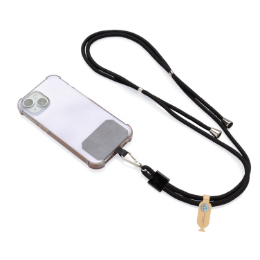 Logotrade promotional gift picture of: CarryLoop RCS recycled PET adjustable phone holder lanyard