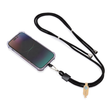 Logo trade corporate gift photo of: CarryLoop RCS recycled PET adjustable phone holder lanyard