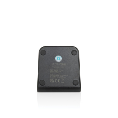 Logotrade promotional gift picture of: VoltPerch RCS recycled plastic 15W magnetic wireless charger