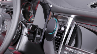 Logotrade promotional gift image of: PowerCruze RCS rplastic 15W magnetic charging car holder