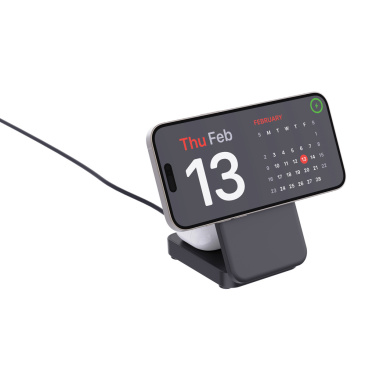 Logo trade promotional items image of: Urban Vitamin Arcadia RCS rplastic 15W 3in1 magnetic charger