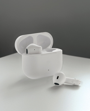 Logo trade promotional giveaway photo of: Tunevo RCS recycled plastic wireless earbuds