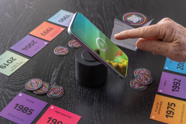 Logo trade business gifts image of: Magpulse RCS recycled plastic 3W speaker w/magnetic holder