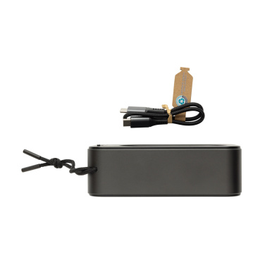 Logo trade corporate gift photo of: Swiss Peak RCS recycled aluminium 10W bass speaker