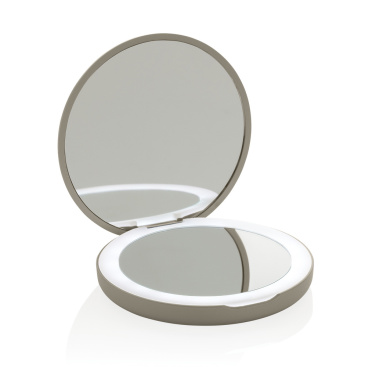 Logotrade promotional gift picture of: Lumora RCS recycled plastic LED re-chargeable make-up mirror