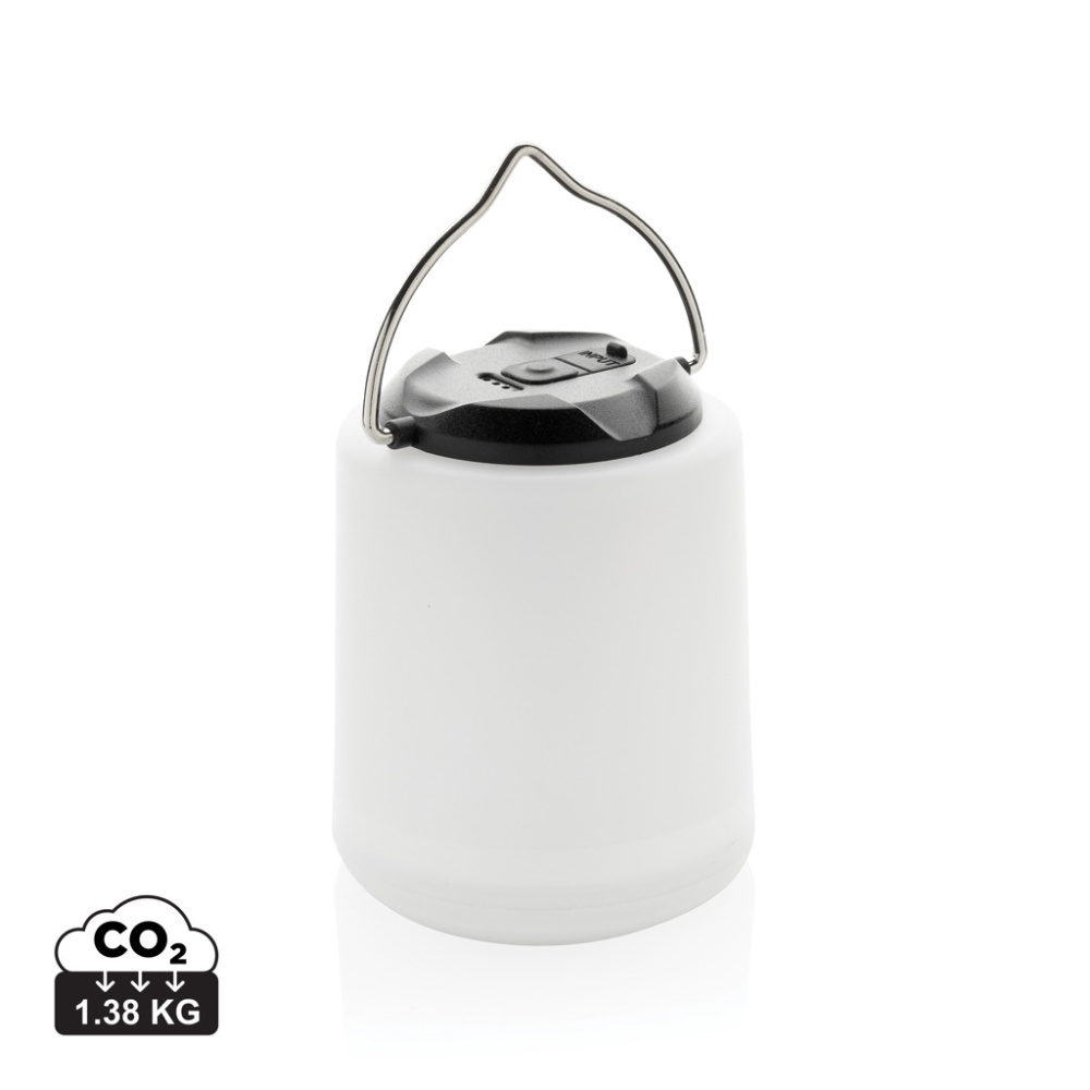 Logotrade advertising product image of: Limio RCS recycled plastic portable re-chargeable table lamp