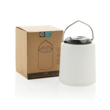 Logo trade corporate gift photo of: Limio RCS recycled plastic portable re-chargeable table lamp