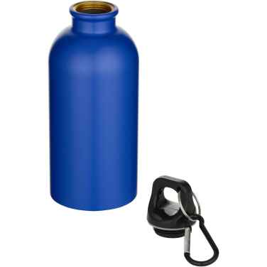 Logotrade corporate gift picture of: Oregon 400 ml matte RCS recycled single wall stainless steel water bottle with carabiner