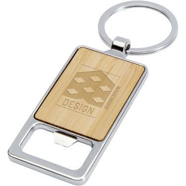 Logotrade business gift image of: Snapper bamboo keychain with bottle opener