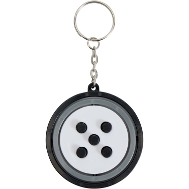 Logo trade business gifts image of: Spinx recycled plastic gyroscope fidget keychain