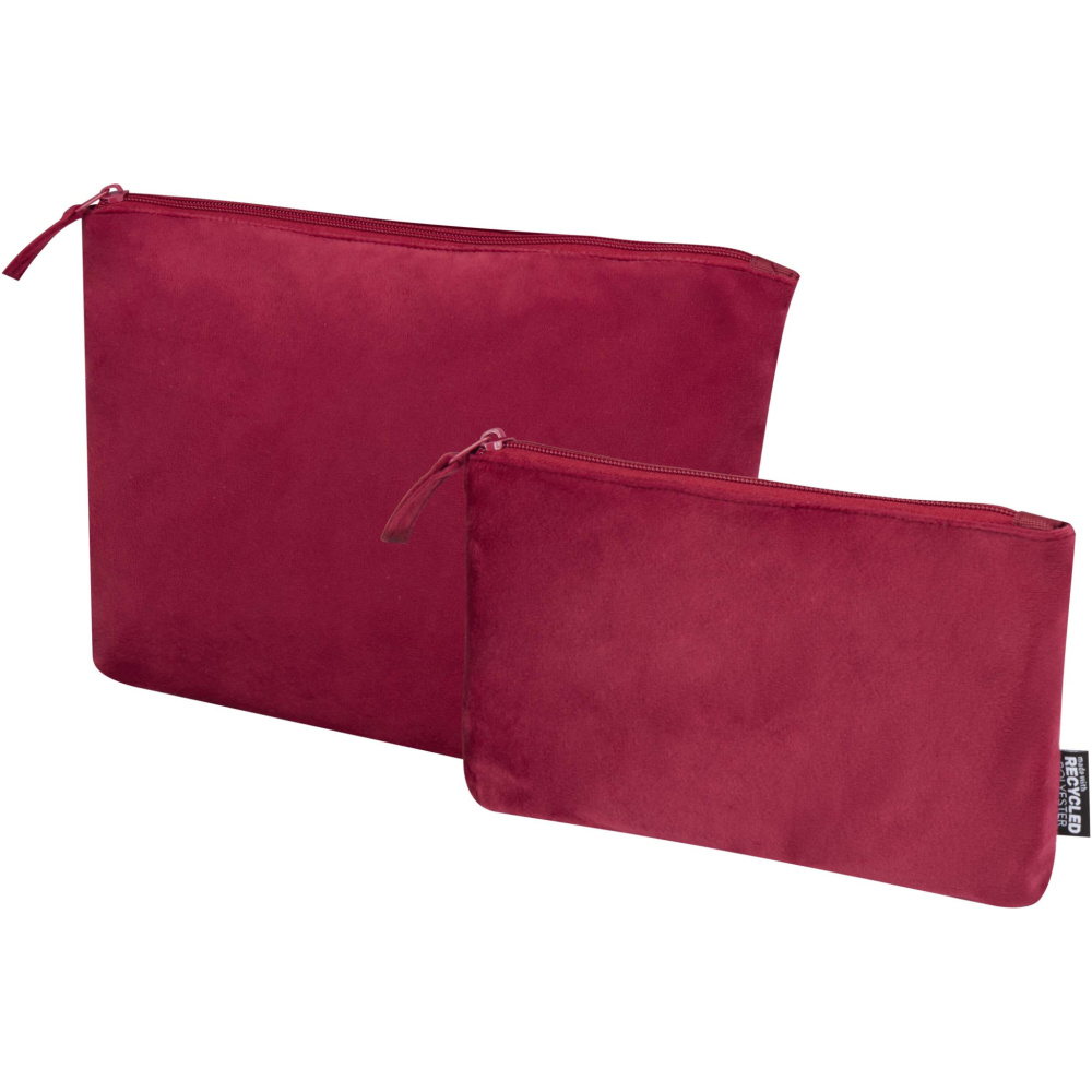 Logo trade advertising products image of: Swift GRS recycled velvet toiletry bag set