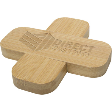 Logo trade promotional items picture of: Croc bamboo trivet - small