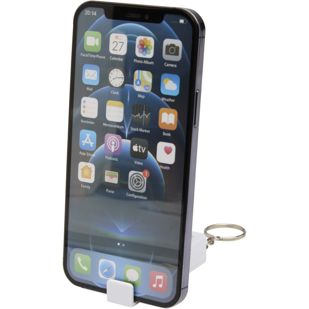 Logo trade promotional gifts image of: Aggia recycled plastic phone stand with fidget toy